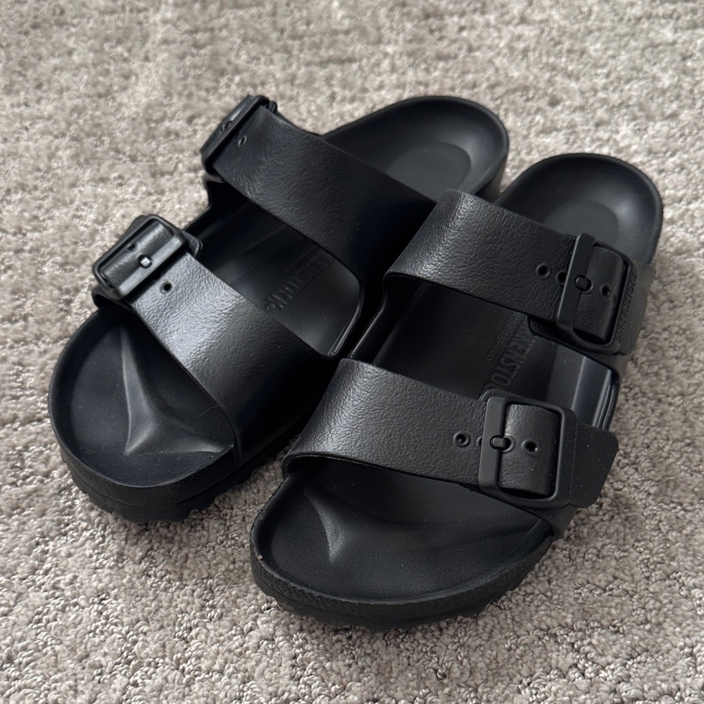 Birkenstock Black Two-Buckle EVA Slide Sandals